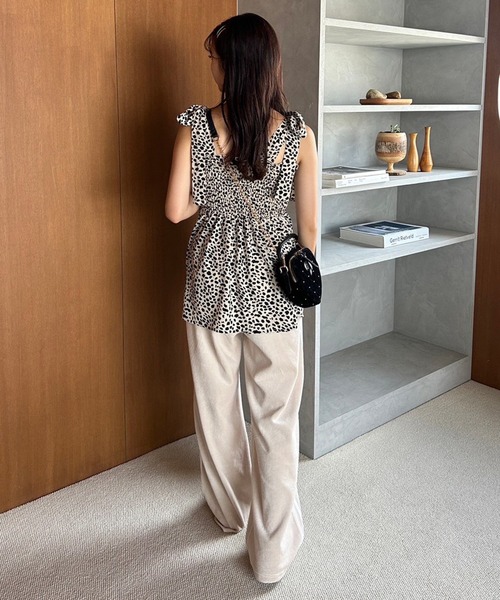 one after another NICE CLAUP（ワンアフターアナザーナイスクラップ）の「ベロアトラックパンツ（スウェットパンツ・レディース・杢グレー/アイボリー/ピンク・FREE）」の14枚目の写真