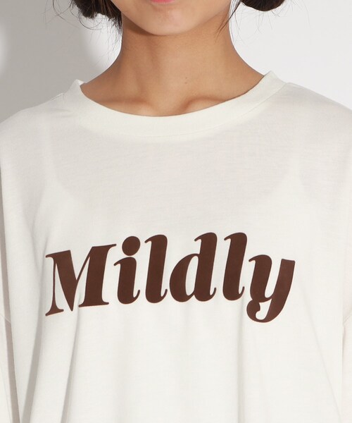 PINK-latte（ピンクラテ）の「◆【130cm/165cmあり】袖ボリュームロゴロンT（Tシャツ/カットソー・キッズ・オフホワイト/ライトブルー/ブラック/ダークブラウン・02/13/14/16/15 ）」の8枚目の写真