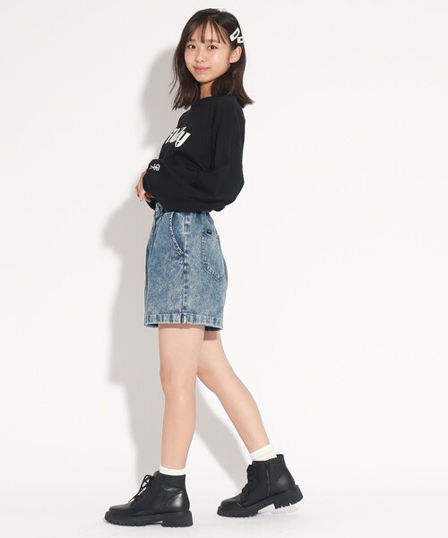 PINK-latte（ピンクラテ）の「◆【130cm/165cmあり】袖ボリュームロゴロンT（Tシャツ/カットソー・キッズ・オフホワイト/ライトブルー/ブラック/ダークブラウン・02/13/14/16/15 ）」の15枚目の写真