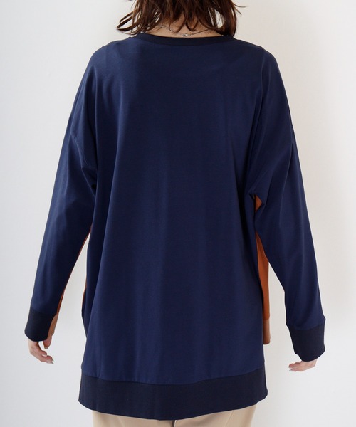 A.N.L(エーエヌエル レーベル)の「A.N.L プルオーバーバイカラートップス(Tシャツ/カットソー・レディース・ブラック/テラコッタ/チャコールグレー・38)」の20枚目の写真