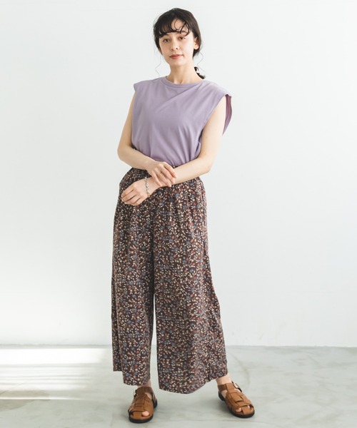 pairmanon（ペアマノン）の「総柄裾フレアガウチョパンツ（その他パンツ・レディース・イエロー系その他/ホワイト系その他2/ブルー系その他/テラコッタ/ブラウン系その他3・FREE）」の9枚目の写真