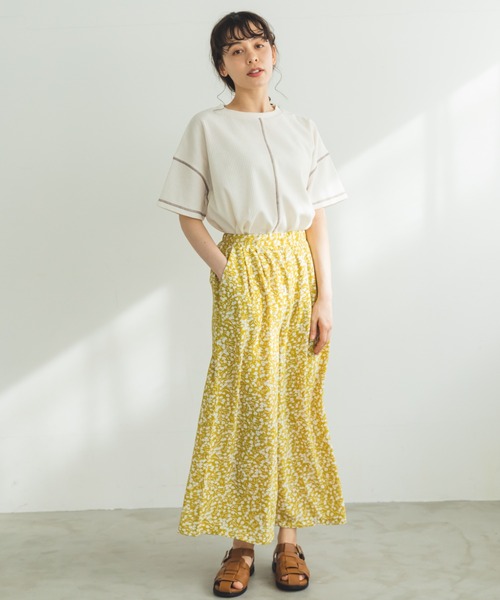 pairmanon（ペアマノン）の「総柄裾フレアガウチョパンツ（その他パンツ・レディース・イエロー系その他/ホワイト系その他2/ブルー系その他/テラコッタ/ブラウン系その他3・FREE）」の15枚目の写真