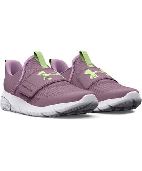 UNDER ARMOUR(アンダーアーマー)の「UAフラッシュ(ランニング/KIDS)(スニーカー・キッズ・パープル・19.0cm/21.5cm/22.0cm/21.0cm/20.0cm/16.5cm)」の4枚目の写真