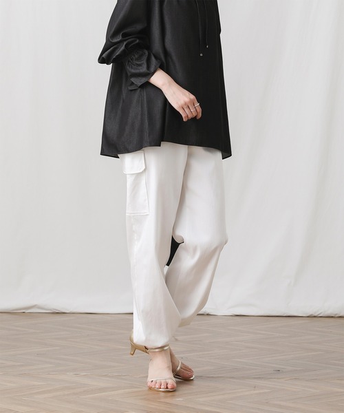 Gready Brilliant（グレディブリリアン）の「ＴＥ混ＳＴＲカーゴパンツ（カーゴパンツ・レディース・ブラック/オフホワイト・FREE）」の10枚目の写真