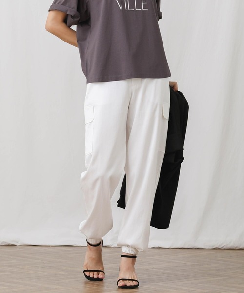 Gready Brilliant（グレディブリリアン）の「ＴＥ混ＳＴＲカーゴパンツ（カーゴパンツ・レディース・ブラック/オフホワイト・FREE）」の15枚目の写真