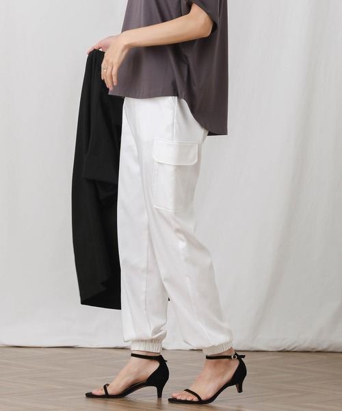 Gready Brilliant（グレディブリリアン）の「ＴＥ混ＳＴＲカーゴパンツ（カーゴパンツ・レディース・ブラック/オフホワイト・FREE）」の16枚目の写真