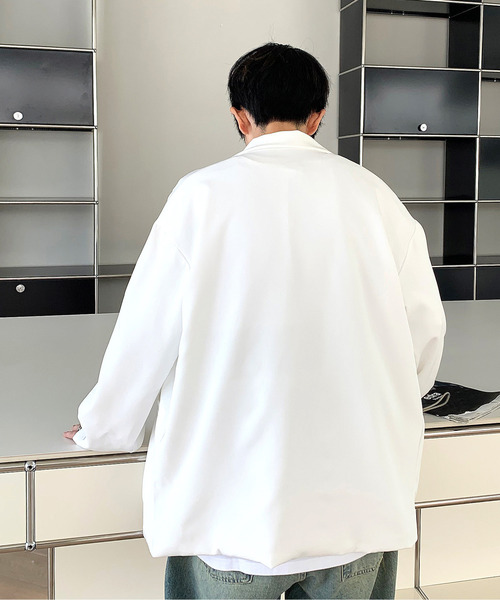 neos（ネオス）の「【neos -addictive design-】ルーズシルエット パッドロック チャーム テーラード ジャケット（テーラードジャケット・メンズ・ホワイト/ブラック・LARGE/MEDIUM/X-LARGE）」の12枚目の写真