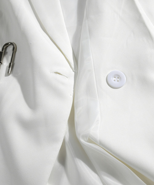 neos（ネオス）の「【neos -addictive design-】ルーズシルエット パッドロック チャーム テーラード ジャケット（テーラードジャケット・メンズ・ホワイト/ブラック・LARGE/MEDIUM/X-LARGE）」の21枚目の写真