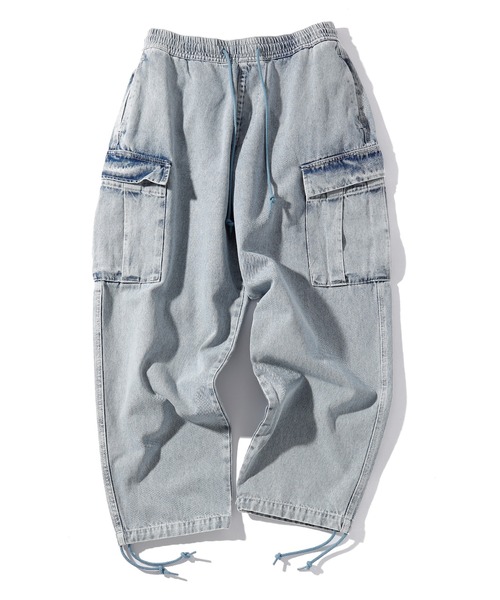 INASTUDIOS ZOO(イーナストゥディオスズー)の「「INASTUDIOS SELECT」12oz デニム イージーカーゴパンツ(カーゴパンツ・メンズ・ブラック系その他/ブラック/ブルー系その他/ケミカルウォッシュ/インディゴブルー・LARGE/X-LARGE/MEDIUM)」の13枚目の写真