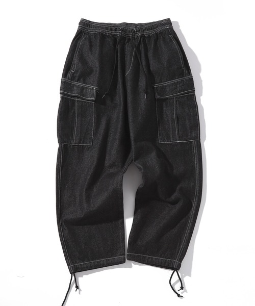 INASTUDIOS ZOO(イーナストゥディオスズー)の「「INASTUDIOS SELECT」12oz デニム イージーカーゴパンツ(カーゴパンツ・メンズ・ブラック系その他/ブラック/ブルー系その他/ケミカルウォッシュ/インディゴブルー・LARGE/X-LARGE/MEDIUM)」の14枚目の写真