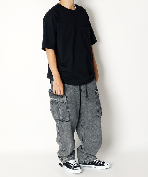INASTUDIOS ZOO(イーナストゥディオスズー)の「「INASTUDIOS SELECT」12oz デニム イージーカーゴパンツ(カーゴパンツ・メンズ・ブラック系その他/ブラック/ブルー系その他/ケミカルウォッシュ/インディゴブルー・LARGE/X-LARGE/MEDIUM)」の22枚目の写真