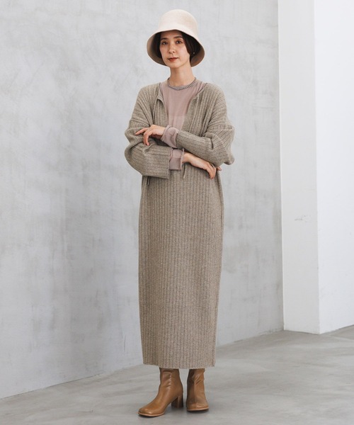LEPSIM（レプシィム）の「7ゲージ2WAYカフタンロングワンピース　970836（ワンピース・レディース・モカ/ライトブラウン/グレー・TALL/FREE）」の3枚目の写真