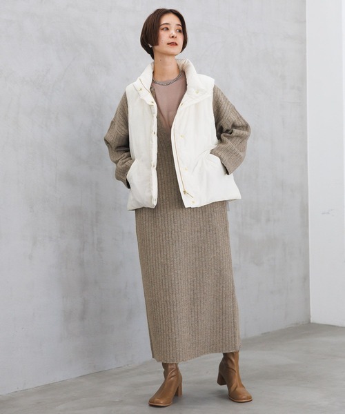 LEPSIM（レプシィム）の「7ゲージ2WAYカフタンロングワンピース　970836（ワンピース・レディース・モカ/ライトブラウン/グレー・TALL/FREE）」の7枚目の写真