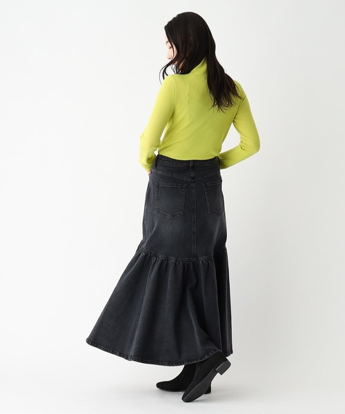 OPAQUE.CLIP（オペークドットクリップ）の「◆シアーハイネックリブニット【洗濯機洗い可】（ニット/セーター・レディース・グレー/スモーキーグリーン系/ブラック/ブルー・38/40）」の16枚目の写真