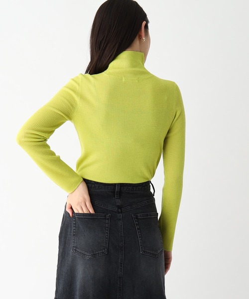 OPAQUE.CLIP（オペークドットクリップ）の「◆シアーハイネックリブニット【洗濯機洗い可】（ニット/セーター・レディース・グレー/スモーキーグリーン系/ブラック/ブルー・38/40）」の19枚目の写真