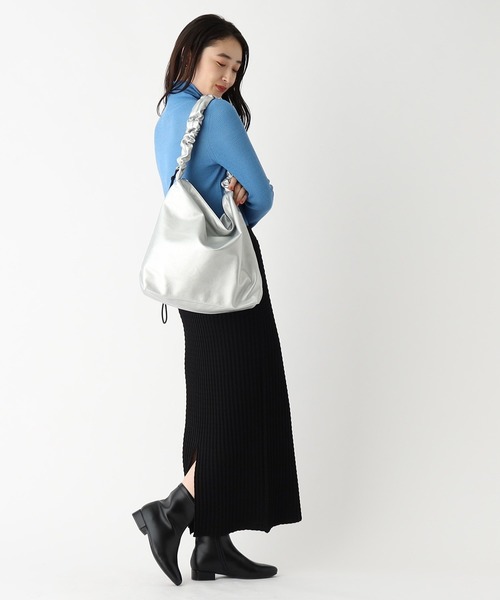 OPAQUE.CLIP（オペークドットクリップ）の「◆シアーハイネックリブニット【洗濯機洗い可】（ニット/セーター・レディース・グレー/スモーキーグリーン系/ブラック/ブルー・38/40）」の21枚目の写真