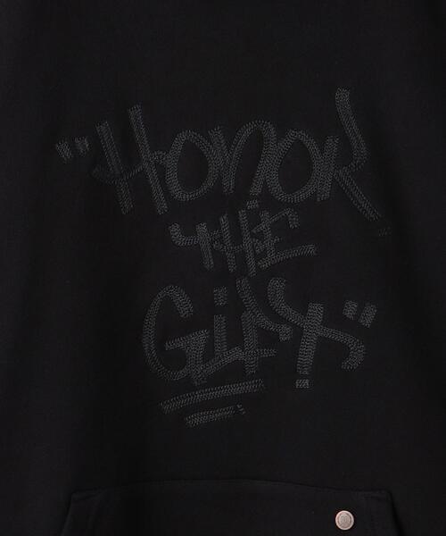HONOR THE GIFT（オナーザギフト）の「＜HONOR THE GIFT＞ エンブロイダード フーディー（パーカー・メンズ・ブラック・M/L）」の6枚目の写真