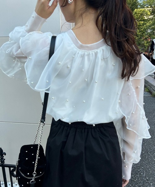 one after another NICE CLAUP（ワンアフターアナザーナイスクラップ）の「リボンアソートブラウス（シャツ/ブラウス・レディース・ホワイト系その他2/アイボリー/ホワイト系その他3・FREE）」の8枚目の写真