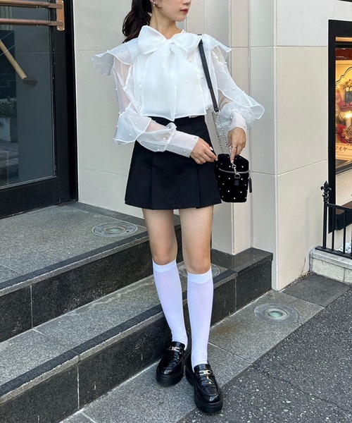 one after another NICE CLAUP（ワンアフターアナザーナイスクラップ）の「リボンアソートブラウス（シャツ/ブラウス・レディース・ホワイト系その他2/アイボリー/ホワイト系その他3・FREE）」の9枚目の写真