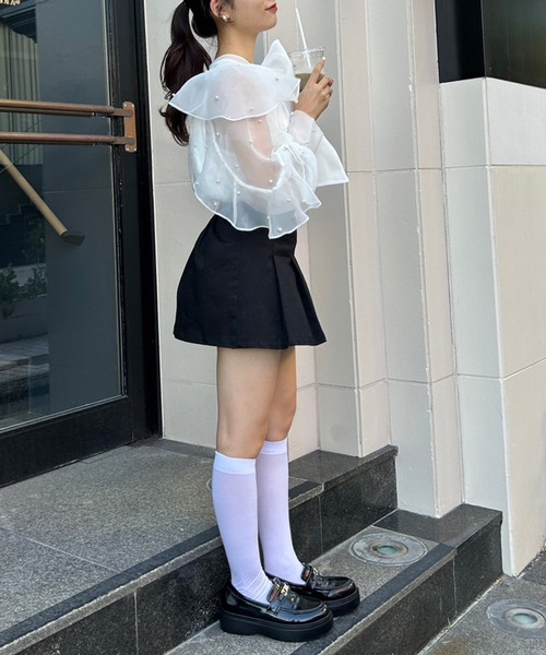 one after another NICE CLAUP（ワンアフターアナザーナイスクラップ）の「リボンアソートブラウス（シャツ/ブラウス・レディース・ホワイト系その他2/アイボリー/ホワイト系その他3・FREE）」の12枚目の写真