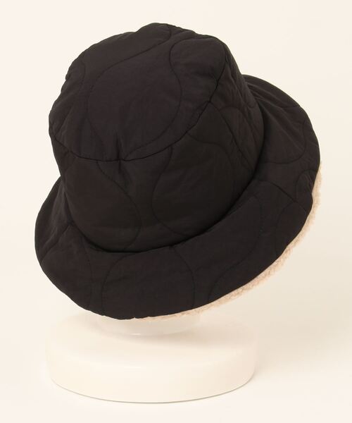 salle de bal（サルデバル）の「POLAR BEAR BANK / ポーラーベアバンク キルティング ボア バケットハット PBB 008 MMI（ハット・レディース・グレー/ベージュ/ブラック/オリーブドラブ・FREE）」の9枚目の写真