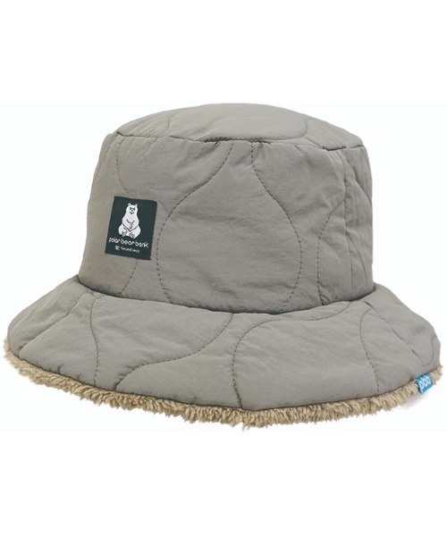 salle de bal（サルデバル）の「POLAR BEAR BANK / ポーラーベアバンク キルティング ボア バケットハット PBB 008 MMI（ハット・レディース・グレー/ベージュ/ブラック/オリーブドラブ・FREE）」の2枚目の写真