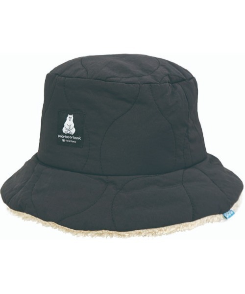salle de bal（サルデバル）の「POLAR BEAR BANK / ポーラーベアバンク キルティング ボア バケットハット PBB 008 MMI（ハット・レディース・グレー/ベージュ/ブラック/オリーブドラブ・FREE）」の5枚目の写真