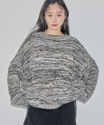 ミックスカラーニットプルオーバー【ELLEgirl/エル ガール】