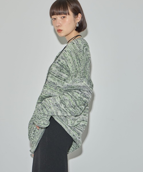 ELLEgirl（エルガール）の「ミックスカラーニットプルオーバー【ELLEgirl/エル ガール】（ニット/セーター・レディース・グリーン/ダークパープル/ブラック/ピンク・FREE）」の15枚目の写真