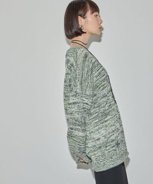 ELLEgirl（エルガール）の「ミックスカラーニットプルオーバー【ELLEgirl/エル ガール】（ニット/セーター・レディース・グリーン/ダークパープル/ブラック/ピンク・FREE）」の16枚目の写真