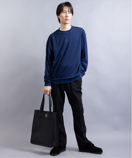 En serio TOKYO(エンソリオトーキョー)の「【En serio TOKYO】コンビネーションシンセティックスムースレザー スクエアトートバッグ(トートバッグ・メンズ・ブラック×グレー/ブラック×ブラック・FREE)」の3枚目の写真