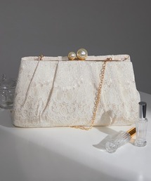 Callarus | 【結婚式バッグ】レースがま口3WAYパーティバッグ(クラッチバッグ)