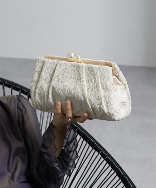 Callarus(カラルス)の「レースがま口3WAYパーティバッグ(クラッチバッグ・レディース・ゴールド/ブラック/シルバー・FREE)」の13枚目の写真