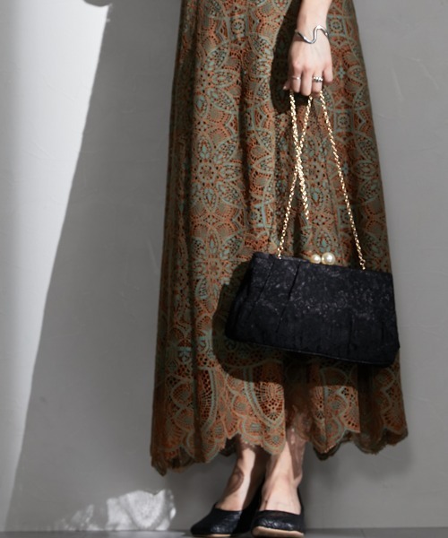 Callarus(カラルス)の「レースがま口3WAYパーティバッグ(クラッチバッグ・レディース・ゴールド/ブラック/シルバー・FREE)」の15枚目の写真