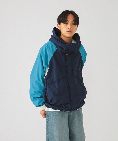 BEAMS（ビームス）の「3トーン ナイロン フーディジャケット（ナイロンジャケット・メンズ・ネイビー/ベージュ・M/XL/L/S）」の10枚目の写真