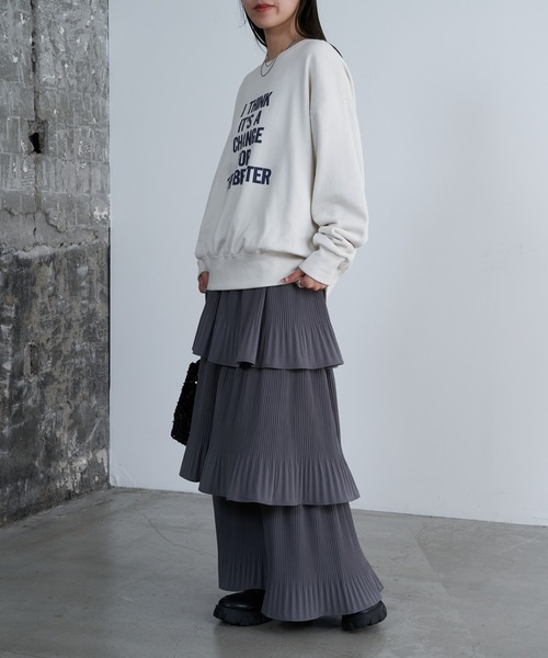 COLONY 2139（コロニートゥーワンスリーナイン）の「プリーツティアードスカート（スカート・レディース・グレー/ブラック/アイボリー・FREE）」の22枚目の写真