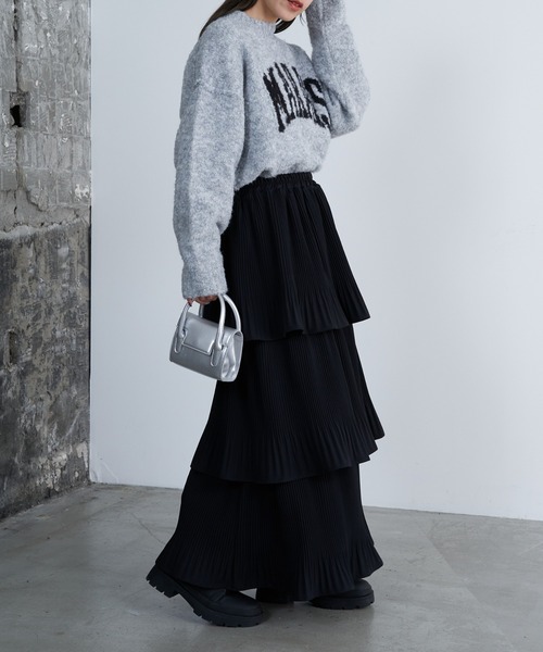 COLONY 2139（コロニートゥーワンスリーナイン）の「プリーツティアードスカート（スカート・レディース・グレー/ブラック/アイボリー・FREE）」の10枚目の写真