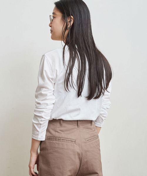 fig Ｌondon（フィグロンドン）の「simple smooth long sleeve（Tシャツ/カットソー・レディース・ホワイト/ブラック・FREE）」の9枚目の写真