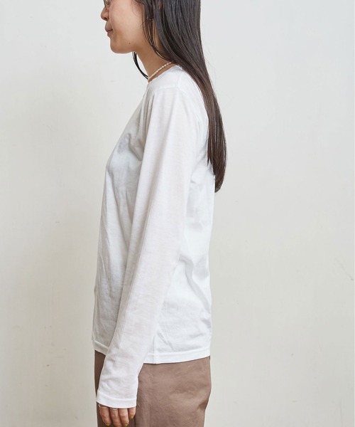 fig Ｌondon（フィグロンドン）の「simple smooth long sleeve（Tシャツ/カットソー・レディース・ホワイト/ブラック・FREE）」の18枚目の写真