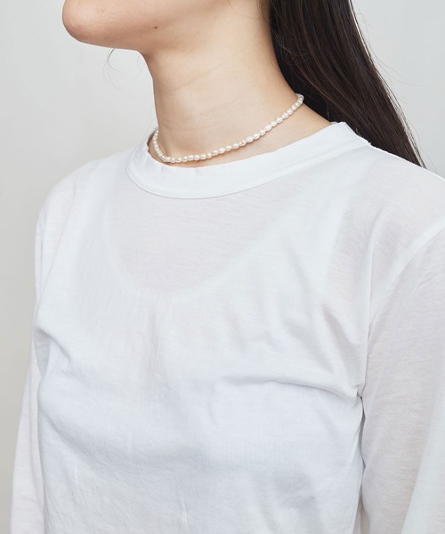 fig Ｌondon（フィグロンドン）の「simple smooth long sleeve（Tシャツ/カットソー・レディース・ホワイト/ブラック・FREE）」の20枚目の写真