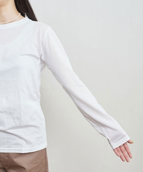 fig Ｌondon（フィグロンドン）の「simple smooth long sleeve（Tシャツ/カットソー・レディース・ホワイト/ブラック・FREE）」の21枚目の写真