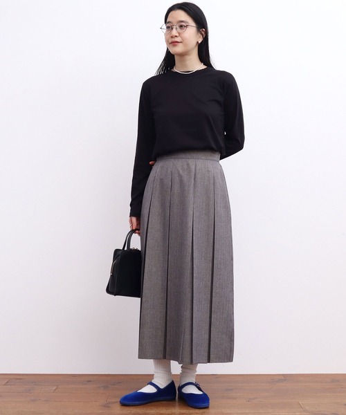 fig Ｌondon（フィグロンドン）の「simple smooth long sleeve（Tシャツ/カットソー・レディース・ホワイト/ブラック・FREE）」の11枚目の写真