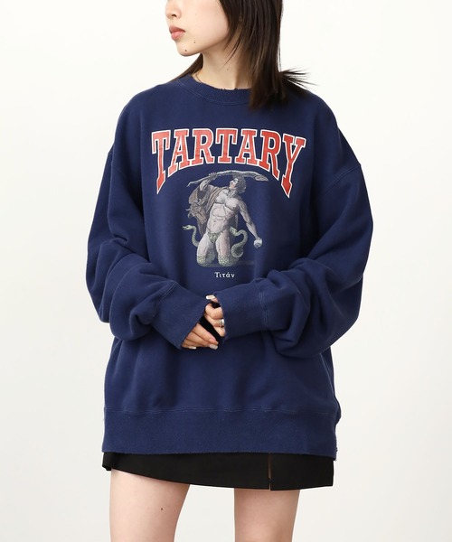 DIET BUTCHER（ダイエットブッチャー）の「DIET BUTCHER/ダイエットブッチャー  Vintage crew neck 「titan」 スウェット（スウェット・メンズ・グレー/バーガンディー/ネイビー・2/1/3）」の18枚目の写真