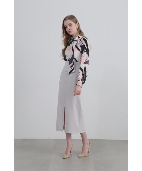 美品PINKY&DIANNE [WEB限定]ジオメトリックアートプリントブラウス ◇ジオメトリックアートプリントブラウス（0314110109