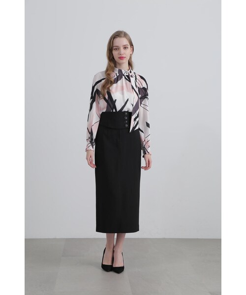 美品PINKY&DIANNE [WEB限定]ジオメトリックアートプリントブラウス PINKY&DIANNE（ピンキーアンドダイアン）の「◇[WEB限定追加生産