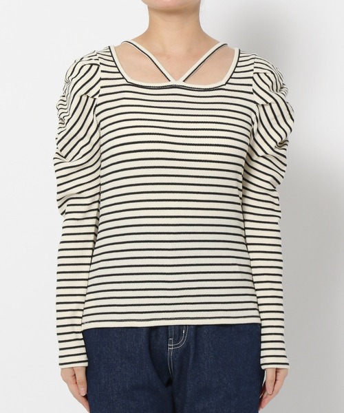 mysty woman（ミスティウーマン）の「パールボタンストリングプルオーバー　 997004（Tシャツ/カットソー・レディース・ブラック系その他/ホワイト系その他・FREE）」の16枚目の写真