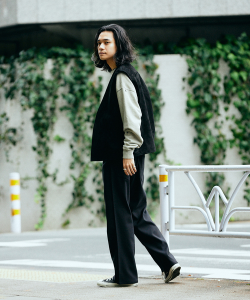 JOURNAL STANDARD（ジャーナルスタンダード）の「ゴートスエード ベスト（ベスト・メンズ・ブラウン系その他/ブラック・FREE）」の5枚目の写真