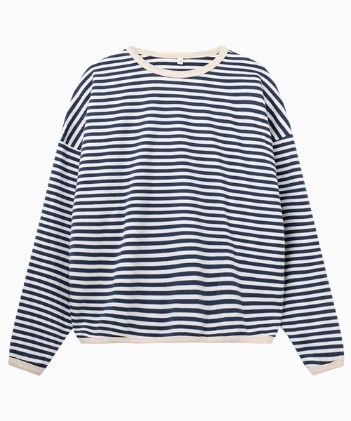 COCOMOMO(ココモモ)の「ボーダー長袖カットソー クルーネックロンT(Tシャツ/カットソー・レディース・ネイビー/ブラック/ブラウン・L/M)」の15枚目の写真