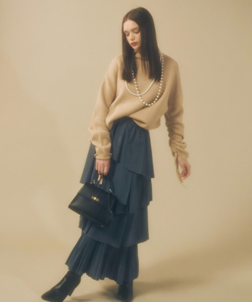 【セール】スリーブギャザールーズニット（ニット/セーター）｜eimy istoire（エイミーイストワール）