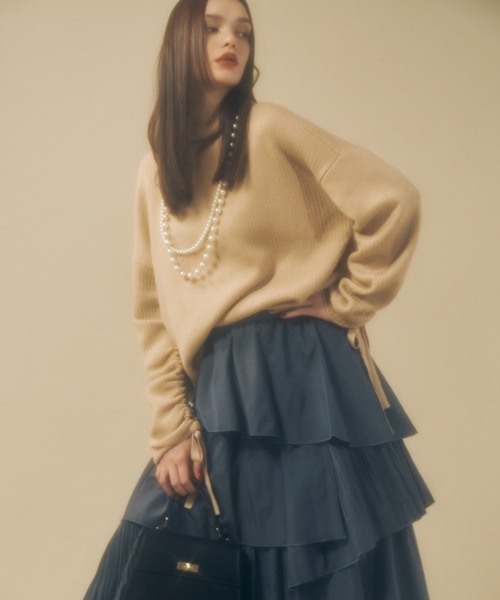 【セール】スリーブギャザールーズニット（ニット/セーター）｜eimy istoire（エイミーイストワール）